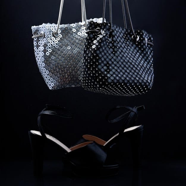 A split-screen image. On one side, a close-up of a designer handbag, highlighting its luxurious details and craftsmanship. On the other side, a stack of neatly folded, affordable t-shirts in various colors, emphasizing their accessibility and everyday appeal. The image visually represents the core concept of high-low fashion.
