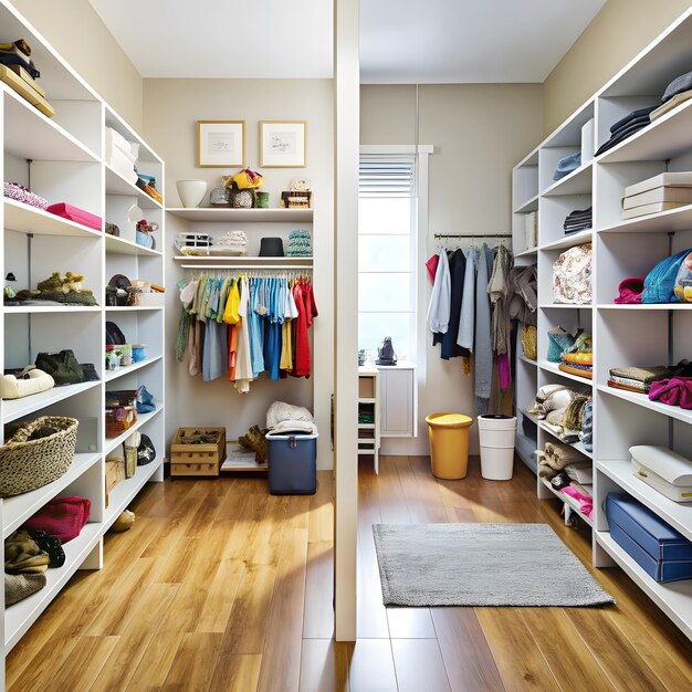 A before-and-after shot of a closet. The 