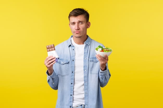 A person looking frustrated while holding a small, limited selection of keto-approved foods, with a thought bubble above their head showing a range of missing fruits and vegetables, illustrating the restrictive nature and potential for nutritional gaps.