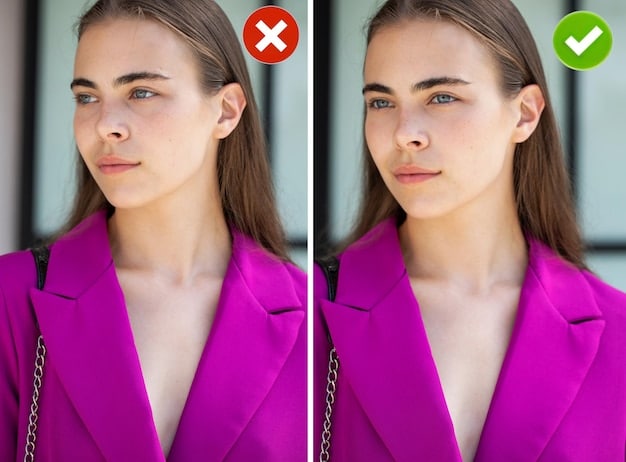 A split-screen image showing the wrong and right ways to apply contour. On one side, there are harsh, unblended lines, and on the other side, there's a seamlessly blended, natural-looking contour. The image highlights the importance of proper blending techniques.