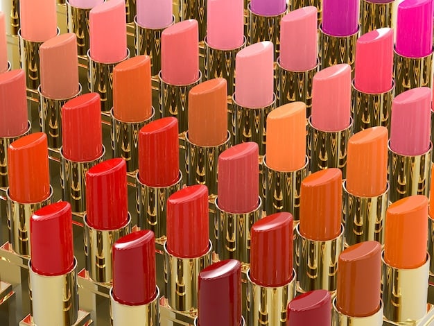 A split image showing: on the left, a collection of various lip products (lipsticks, lip tints, concealers) laid out neatly; on the right, a close-up of a makeup artist applying concealer to the outer edges of the lips, preparing for the gradient lip application. This illustrates Creating a Gradient Lip: A Step-by-Step Tutorial for a Trendy Look.