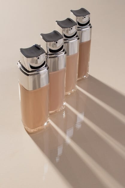 A variety of makeup primers in sleek bottles and tubes, arranged aesthetically on a vanity with soft focus lighting, emphasizing texture and function.