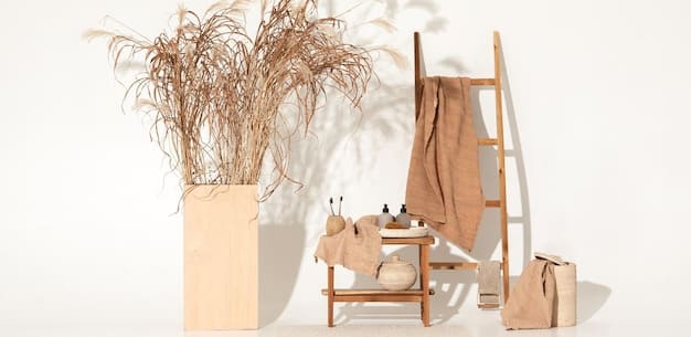A brightly lit, minimalist studio showcasing sustainable fashion pieces made from recycled materials. The image includes clothing racks with garments made from organic cotton, a sewing table with fabric scraps, and potted plants to emphasize the eco-friendly theme. A fashion designer is visible in the background, working on a new design. The elements highlight The Impact of Social Media on Fashion Trends: How TikTok and Instagram are Shaping What We Wear with emphasis on sustainability.