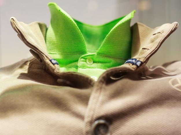 A close-up shot of clothing made from innovative sustainable materials, such as recycled plastic or plant-based fabrics. The textures and colors are natural and appealing, highlighting the eco-friendly nature of the materials.