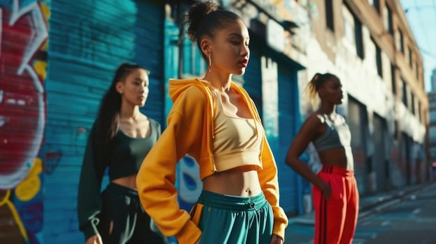A fashion-forward individual wearing a mix of high-fashion and athleisure pieces. They are sporting a designer blazer, athletic leggings, and stylish sneakers, showcasing the blend of comfort and style in the evolution of athleisure: from gym to street style in 2025.