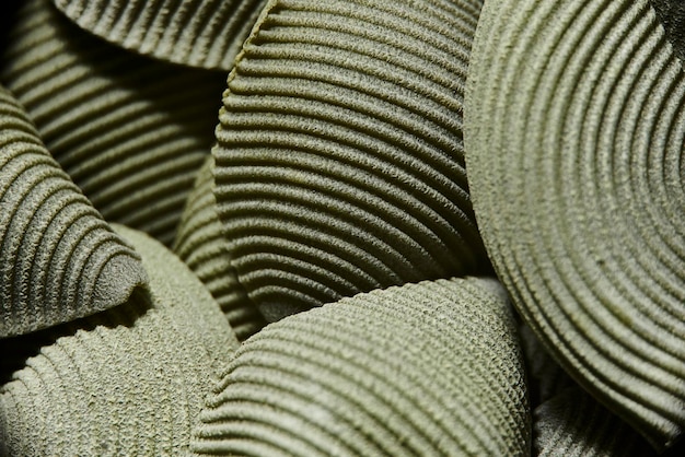 A detailed close-up of a sustainably made textile, possibly with a unique weave or organic texture, emphasizing craftsmanship and eco-friendly materials.